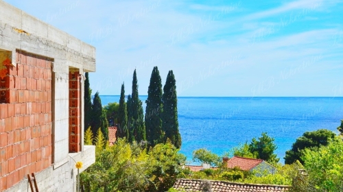 Villa in construction of 300 m2 with pool and beautiful sea view, near beach, on great location - Dubrovnik surrounding