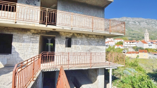 House of 325 m2 | Roh-bau | 3 floors | Sea view | Near ammenities | Dubrovnik surrounding, Mokošica