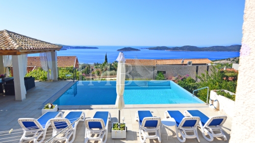 Stone villa with a pool - beautiful view of the islands and sea - Dubrovnik surrounding