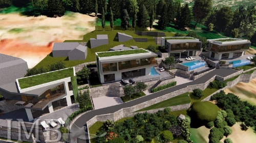 Atraktivno građevinsko zemljište cca 2.540 m2 | Idejni projekt za izgradnju 4 luksuzne vile s bazenom | Pogled more | Mogućnost kompenzacije! | Dubrovnik okolica