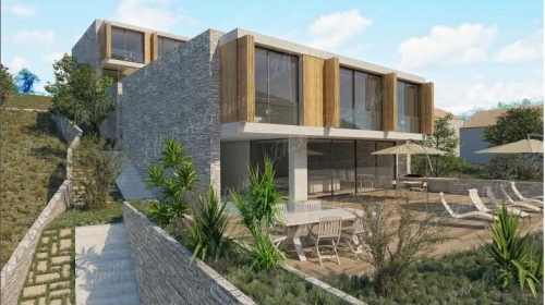 Building land near Dubrovnik with luxury project for villas