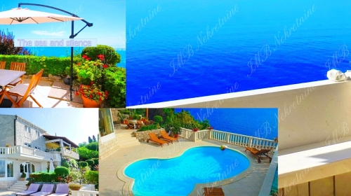 Villa with a pool and exclusive luxury view on the open sea